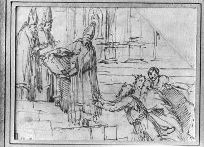 Three bishops with a book