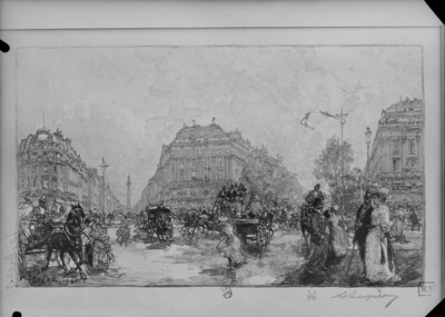 View of the Rue de la Paix in Paris, from the Place de l 'Opera