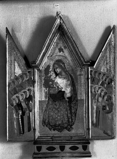 Depiction: Madonna between apostles and saints