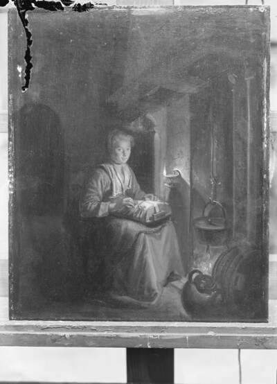 Interior with curling girls