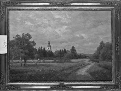 Blick auf die alte Dorfkirche