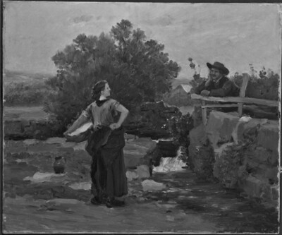 Washing woman and Boer