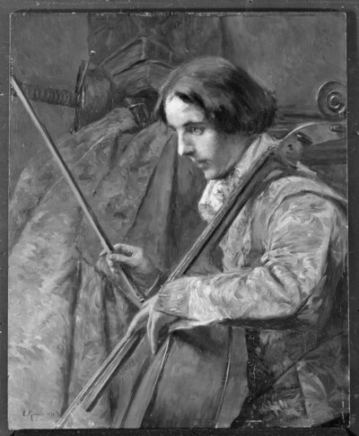 Young cellist