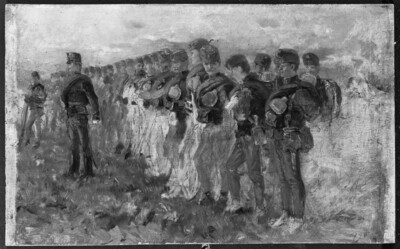 Soldiers and commander at the appeal