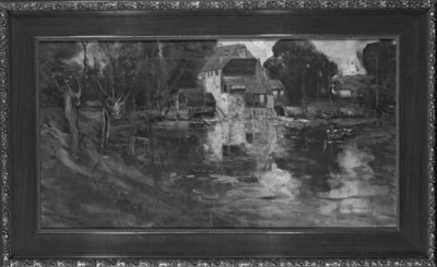 Old house by the silent pond