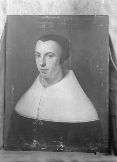 Portrait of a Lady with white collar and dark hood