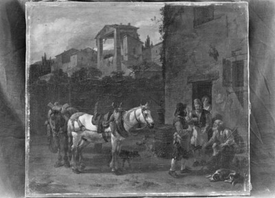 Stop in front of the tavern