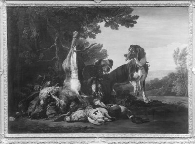 Hunting style life with two dogs