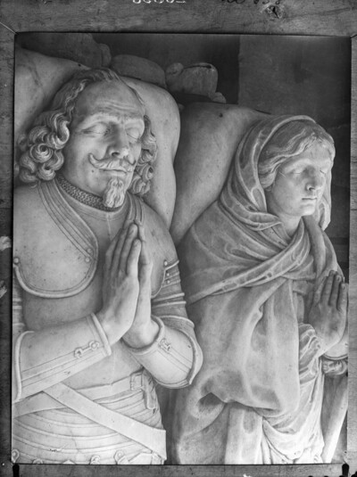 Headstone of Johann von Marchin (died 1652) and his wife Johanna von La Vaulx-Renard (died 1613)
