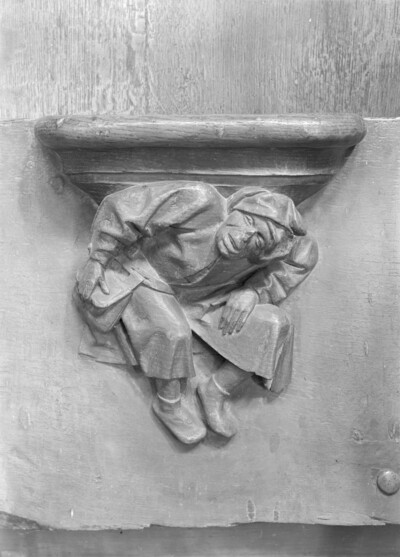 Sechste Misericordie: Mann mit Tasche