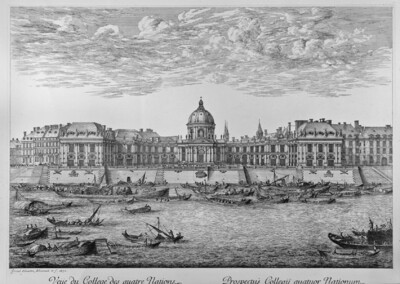 Institut de France, facade with the Seine