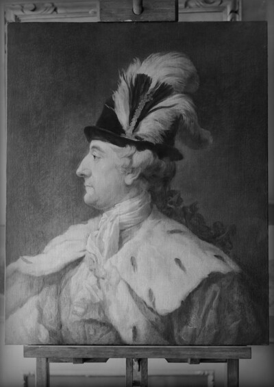 Portrait of King Stanislaus II with feather hat