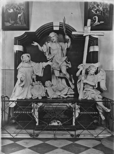 Headstone of the Anna-Barbara de Riviera d 'Arschot (Abbess of Herkenrode 1738-1744)
