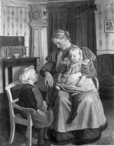 Mother with children