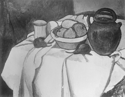 Still Life with Pears, Jug and Blue Glass