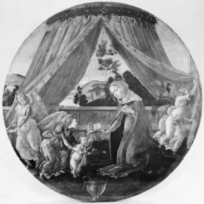 Madonna with Child and Three Angels & Baldachin-Madonna