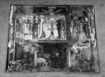 Crucifixion group and scenes from the life of Saint Anthony