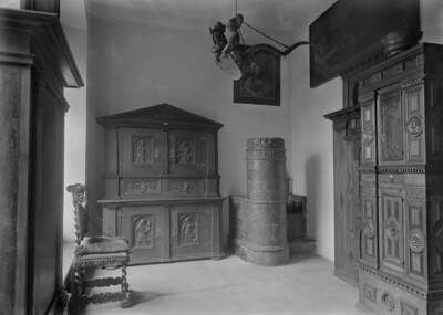 Cabinet with cardinal virtues