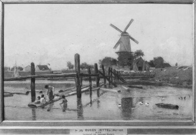 Landschaft mit badenden Kindern