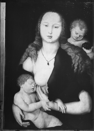 Mary with the child and an angel (Grunewaldmadonna)
