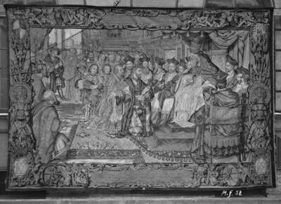 Episode of the Otto von Wittelsbach carpets: Otto von Wittelsbach as a representative of Barbarossa before the Pope in 1159
