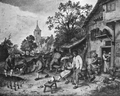 Outside the tavern