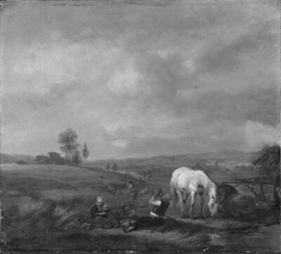 Field workers at noon rest