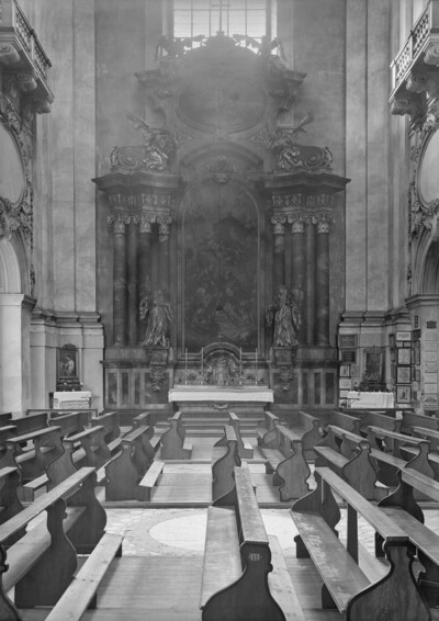 Altar leaf: Saint Borromeus among the plague sick in Milan and his apotheosis