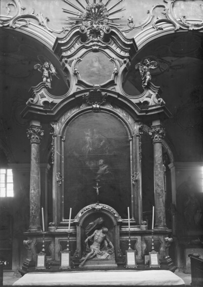 Skapulieraltar: Verleihung des Skapuliers an Simon Stock