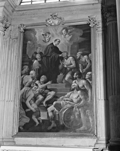 Saint Maurus caring for injured