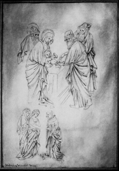 Study on circumcision of Christ and a group of women