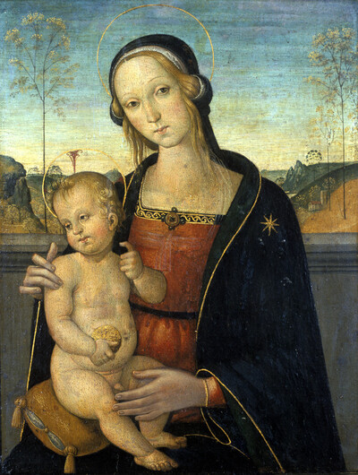 Madonna in a semicircle with the Christ Child, folio 00125
