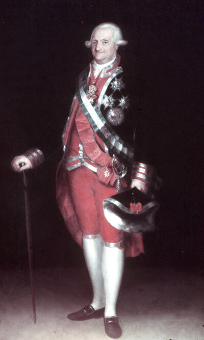 King Charles IV standing in the uniform of the Gardes du Corps