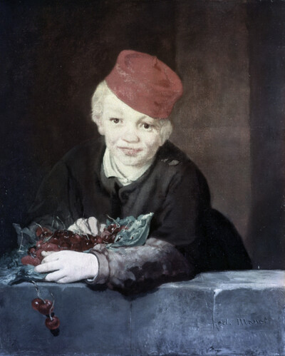 Child with cherries