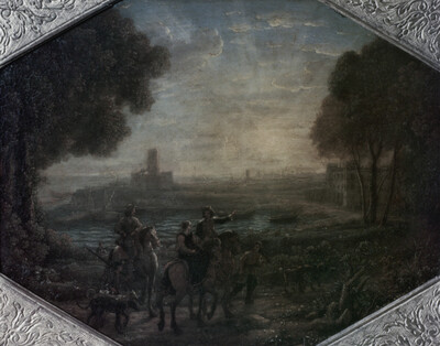 Landscape with equestrian group