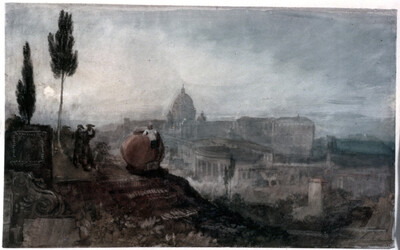 Ansicht der St. Peterskirche, von der Villa Barberini aus gesehen