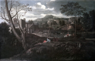 Landscape with three men