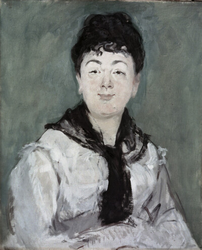 Woman with black neck