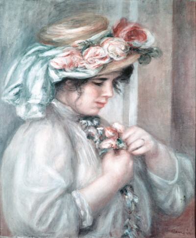 Girl, decorating his bodice