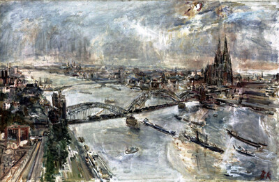 View of the city of Cologne from the fair tower