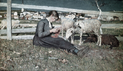 Shepherdess at the trimming
