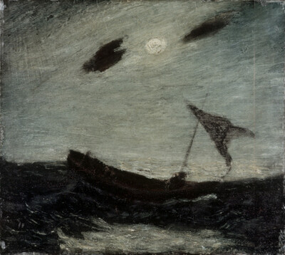 Boat in the moonlight