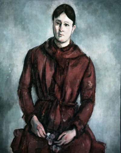 Portrait of Mrs. Cézanne in red dress/Madame Cézanne en rouge