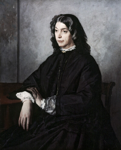 Portrait Henriette Feuerbach, the stepmother of the artist