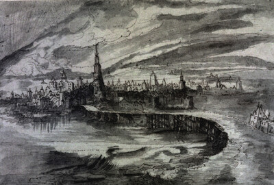 City with large bridge