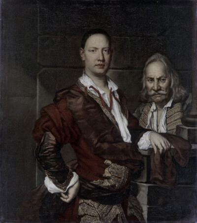 Bildnis des Grafen Giovanni Suardo mit seinem Diener