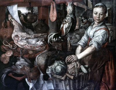Interior of a kitchen with maid