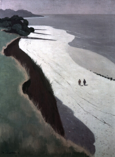 La falaise et la grève blanche