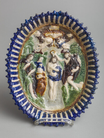 Schale mit Darstellung der Taufe Christi