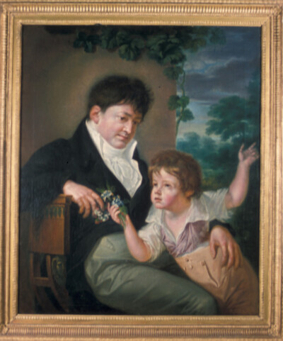 Ferdinand waiter with his son